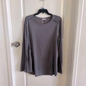 Long sleeve Smoky Grey cotton T-Shirt